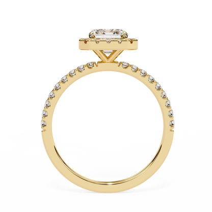 Radiance Arc – Radiant Lab Diamond Fan-Set Ring in 14K Gold