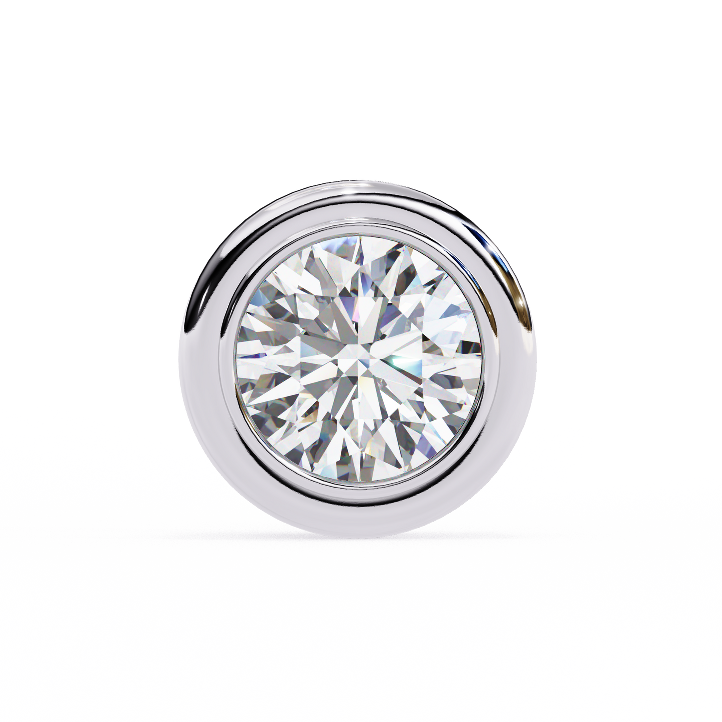 Celestia Dome – Round Lab Diamond Sculpted Stud Earrings