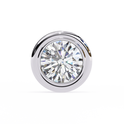 Celestia Dome – Round Lab Diamond Sculpted Stud Earrings