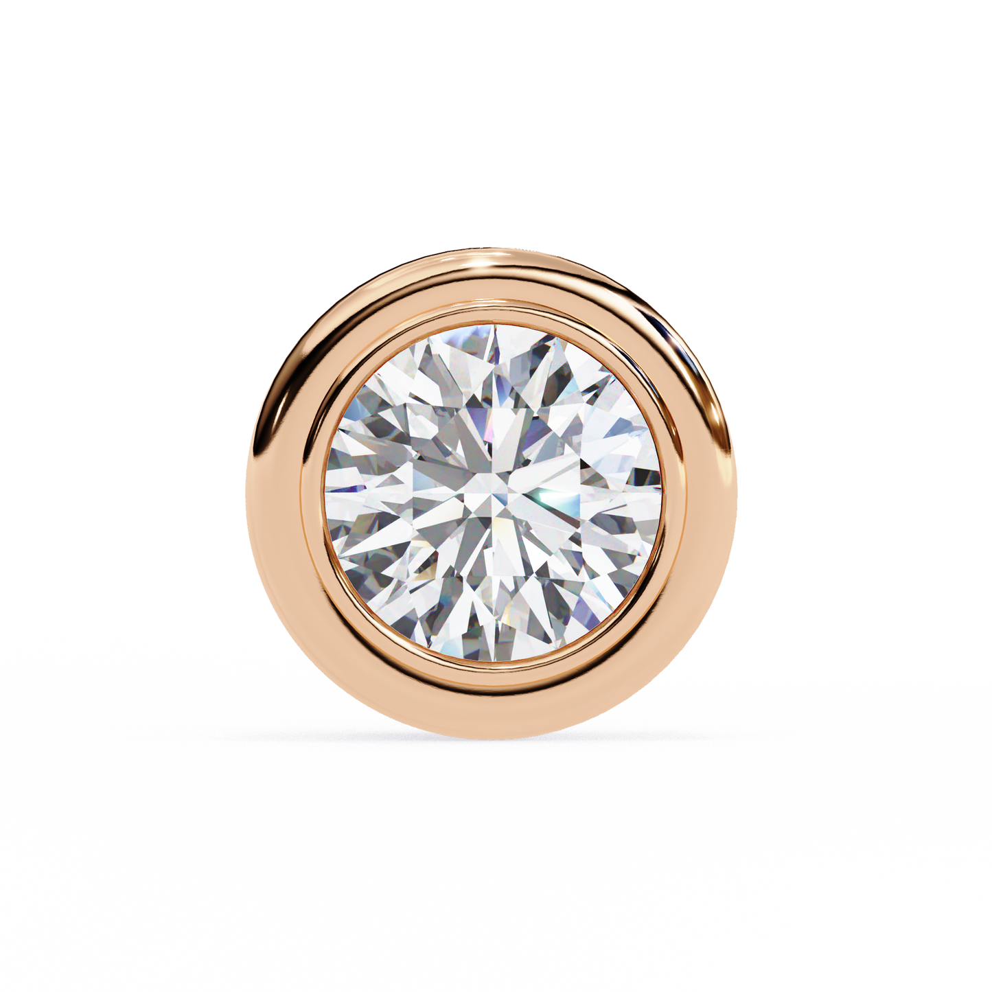 Celestia Dome – Round Lab Diamond Sculpted Stud Earrings
