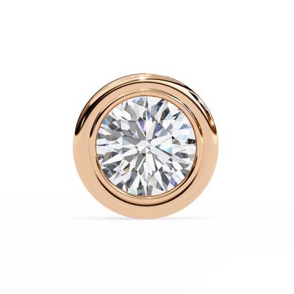 Celestia Dome – Round Lab Diamond Sculpted Stud Earrings