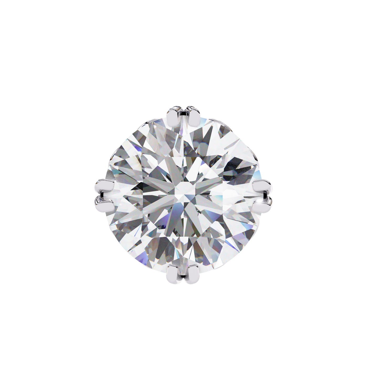 Aurora Frost – Round Lab Diamond Halo Stud Earrings