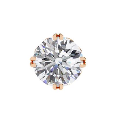 Aurora Frost – Round Lab Diamond Halo Stud Earrings