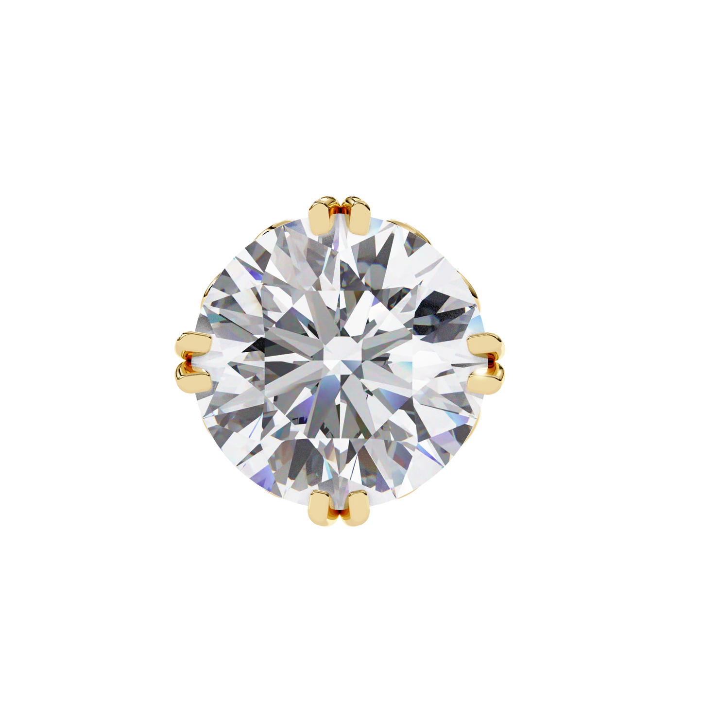 Aurora Frost – Round Lab Diamond Halo Stud Earrings