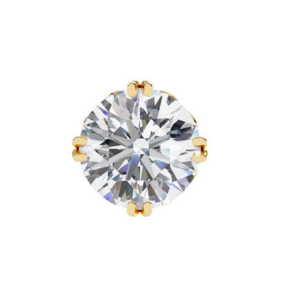 Aurora Frost – Round Lab Diamond Halo Stud Earrings