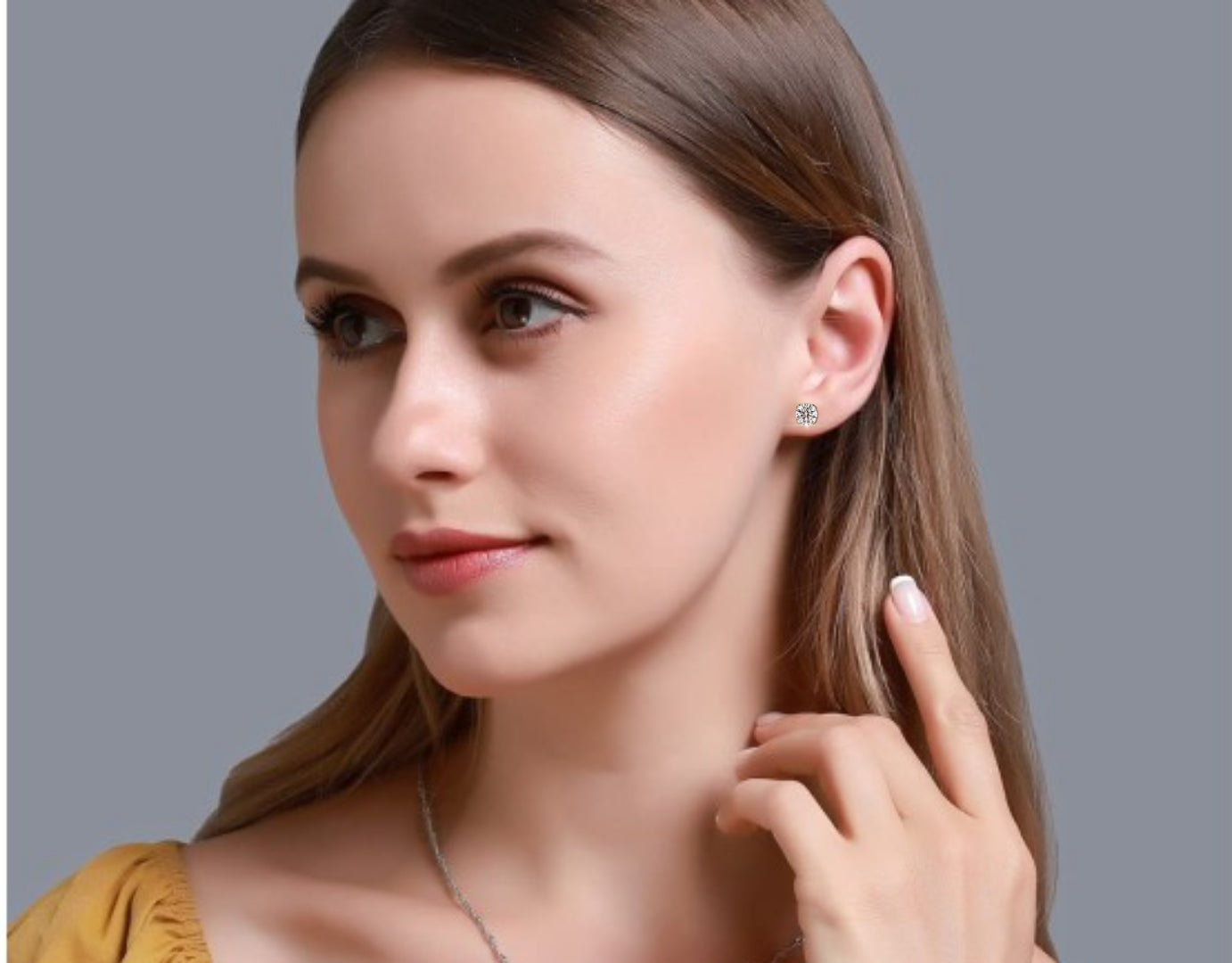 Solstice Glint – Round Lab Diamond Classic Halo Studs