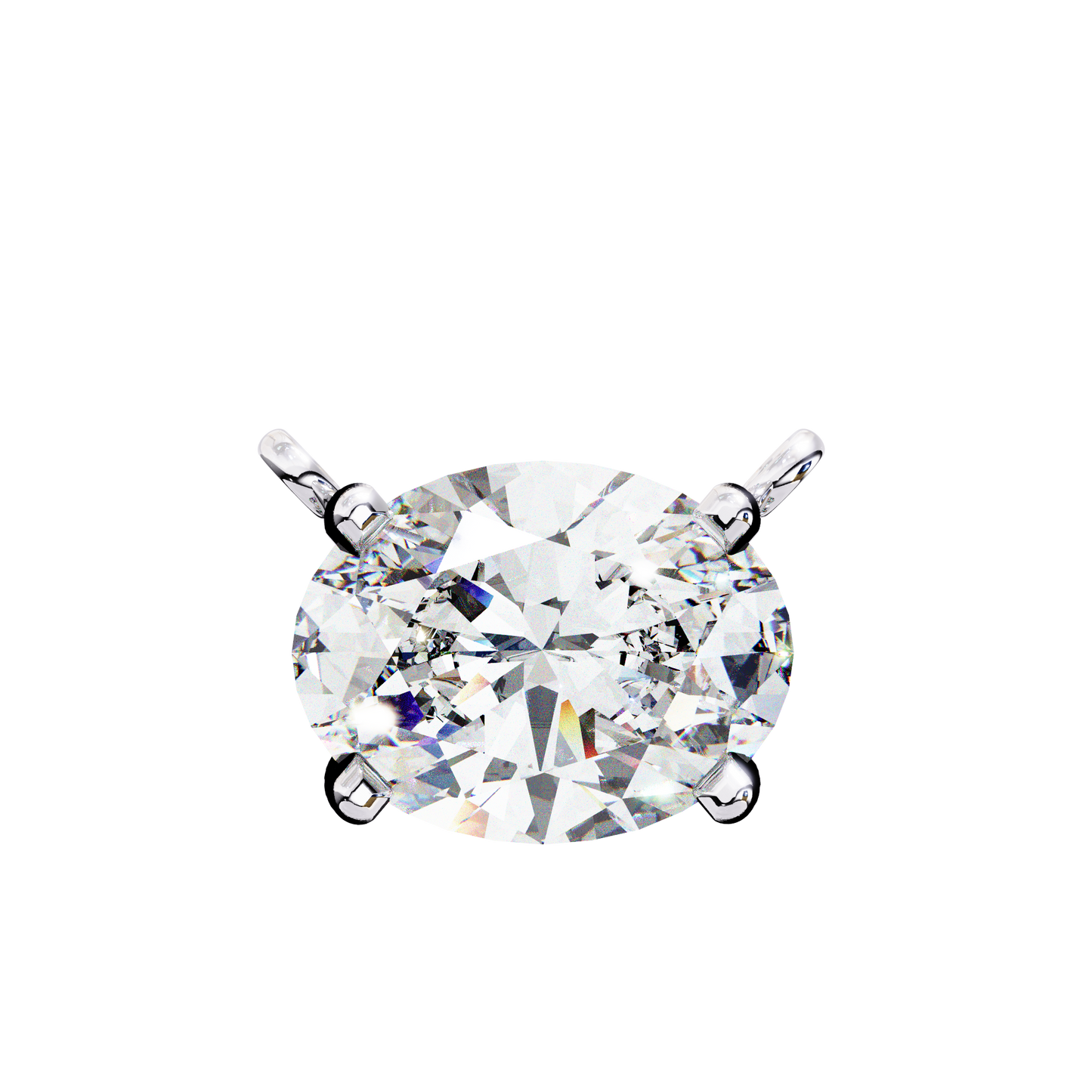 Oval Grace – Oval Cut Lab Diamond Solo Necklace