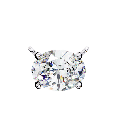 Oval Grace – Oval Cut Lab Diamond Solo Necklace