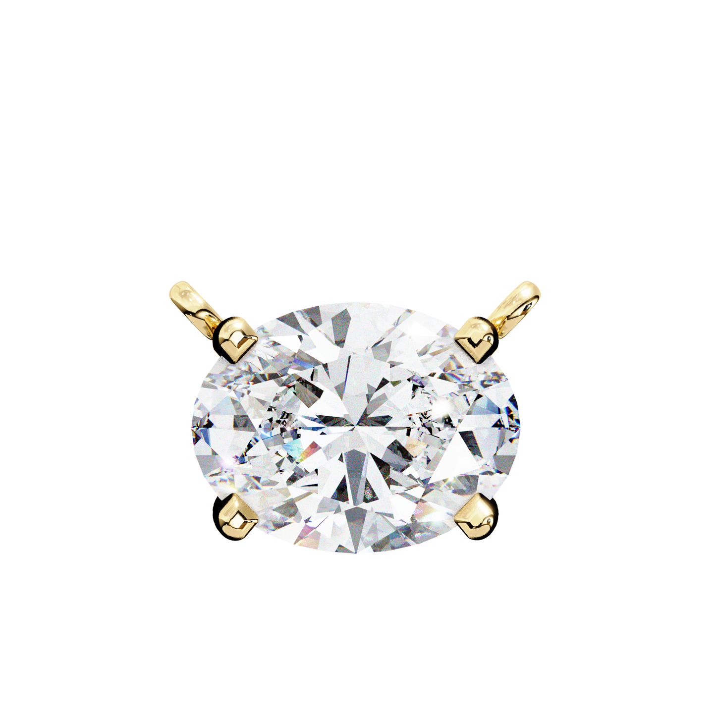 Oval Grace – Oval Cut Lab Diamond Solo Necklace