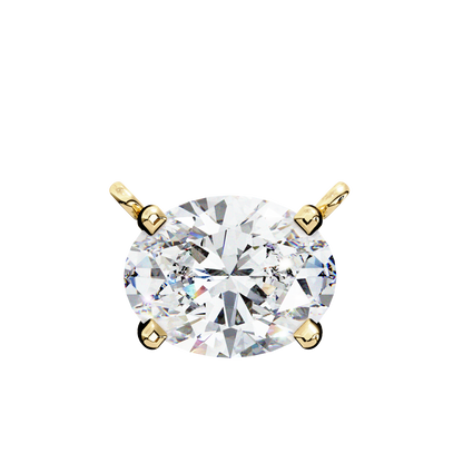 Oval Grace – Oval Cut Lab Diamond Solo Necklace
