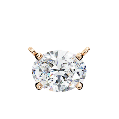 Oval Grace – Oval Cut Lab Diamond Solo Necklace