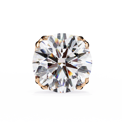 Solstice Glint – Round Lab Diamond Classic Halo Studs