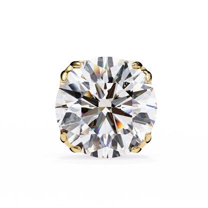 Solstice Glint – Round Lab Diamond Classic Halo Studs