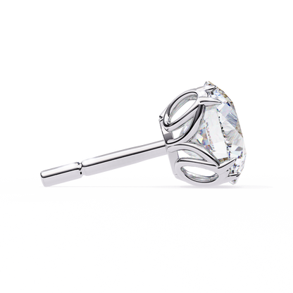 Solstice Glint – Round Lab Diamond Classic Halo Studs