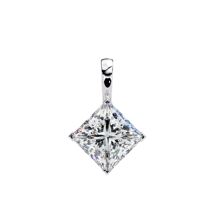 Royal Edge – Princess Cut Lab Diamond Chain Pendant