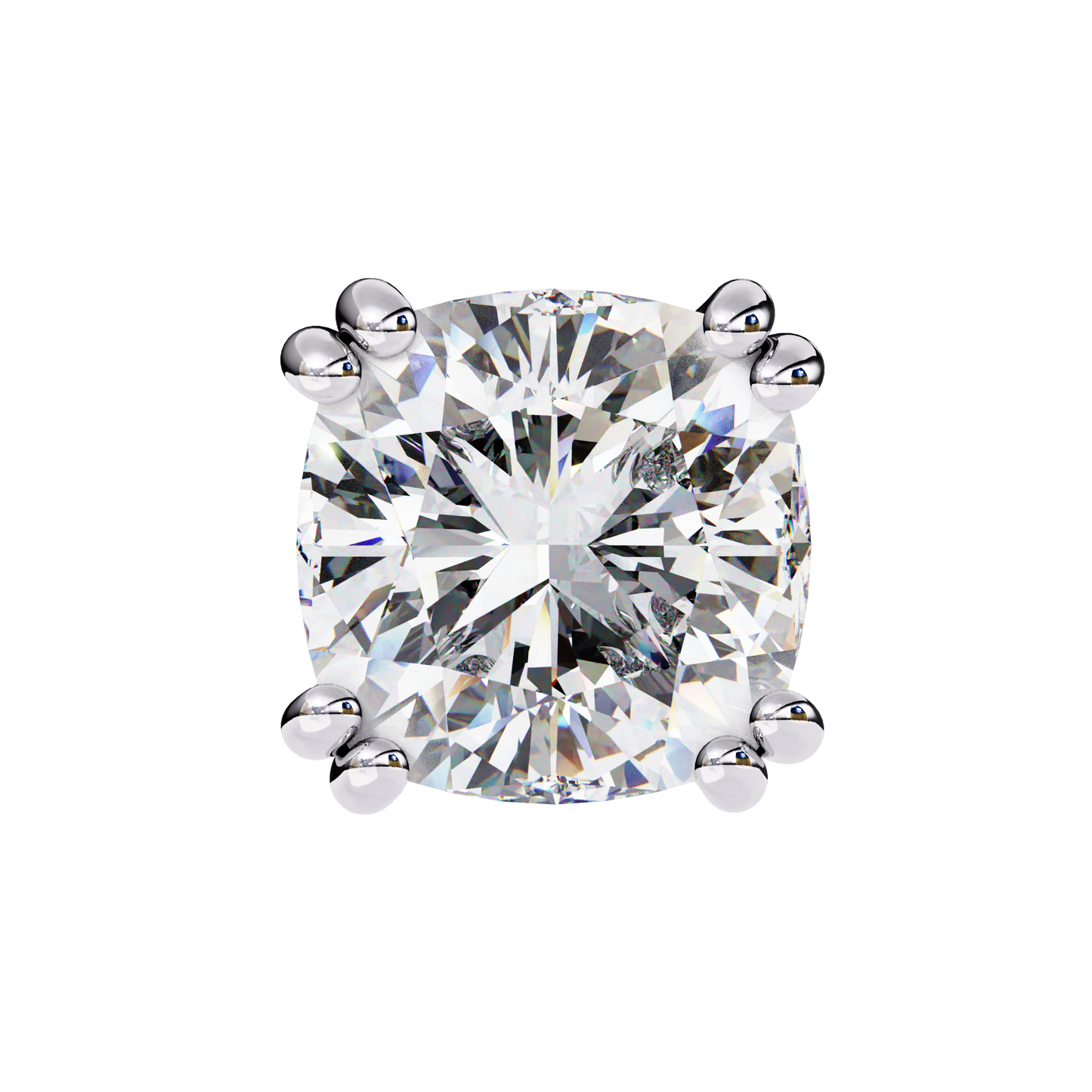 Luna Petal – Round Lab Diamond Floral Halo Studs