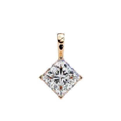 Royal Edge – Princess Cut Lab Diamond Chain Pendant