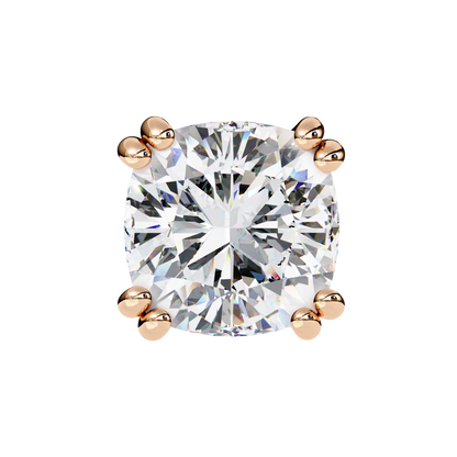 Luna Petal – Round Lab Diamond Floral Halo Studs