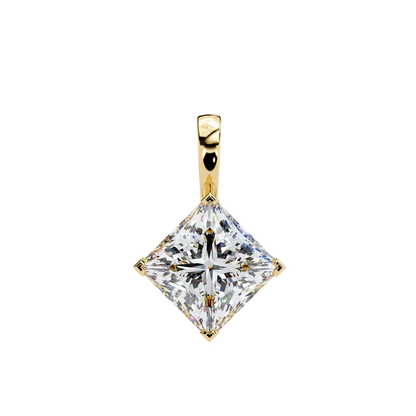 Royal Edge – Princess Cut Lab Diamond Chain Pendant