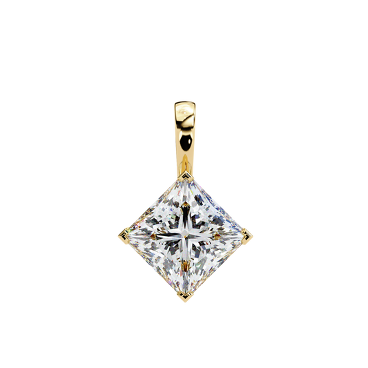 Royal Edge – Princess Cut Diamond Chain Pendant