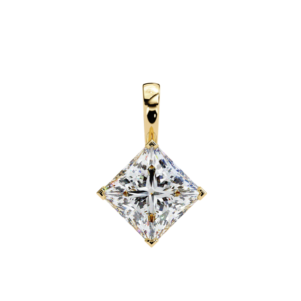 Royal Edge – Princess Cut Diamond Chain Pendant