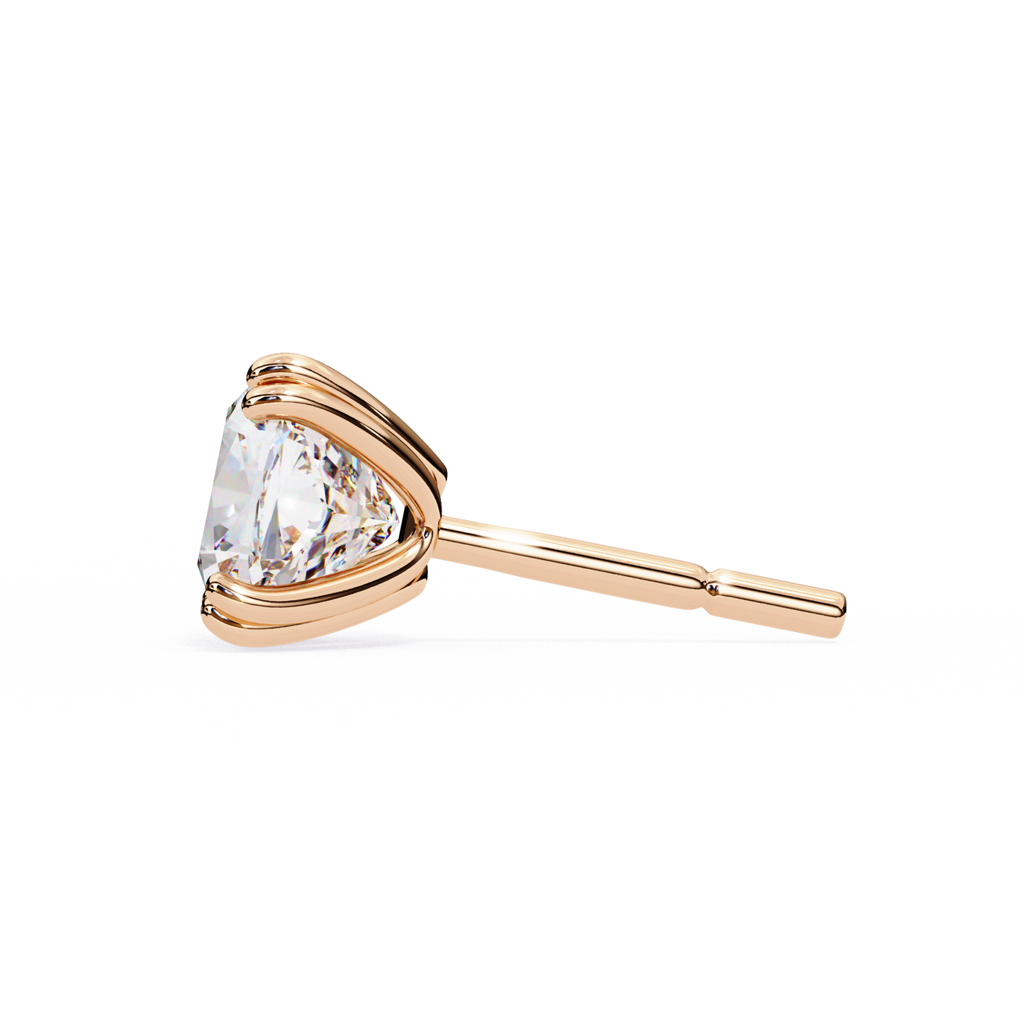 Luna Petal – Round Lab Diamond Floral Halo Studs
