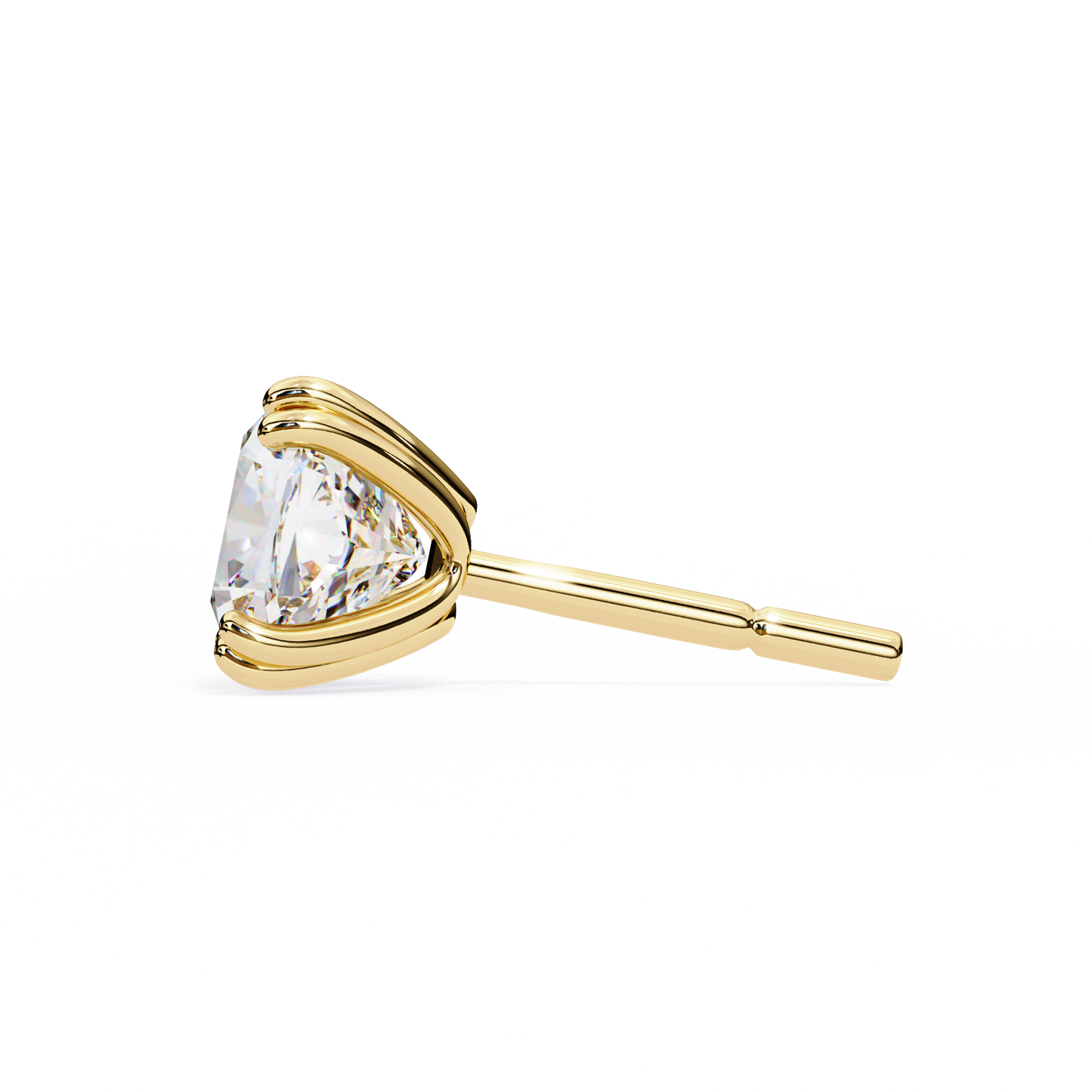 Luna Petal – Round Lab Diamond Floral Halo Studs