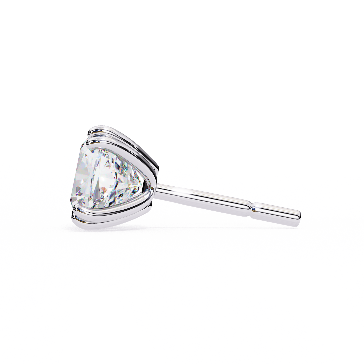 Luna Petal – Round Lab Diamond Floral Halo Studs