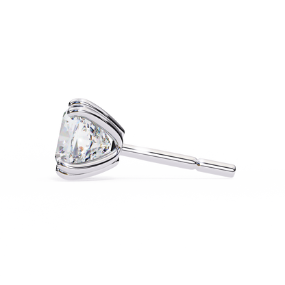 Luna Petal – Round Lab Diamond Floral Halo Studs