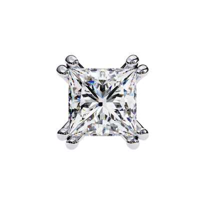 Crownlight – Princess Cut Lab Diamond Studs with Framed Halo