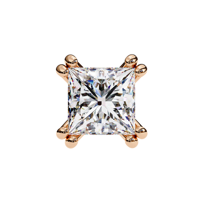 Crownlight – Princess Cut Lab Diamond Studs with Framed Halo