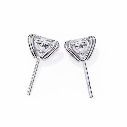 Crownlight – Princess Cut Lab Diamond Studs with Framed Halo