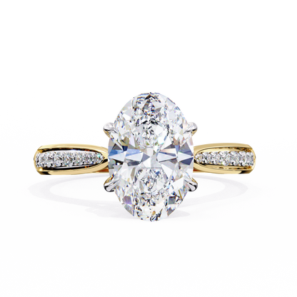 Oval Cascade – Diamond Band with Graduated Stones in 14K Gold