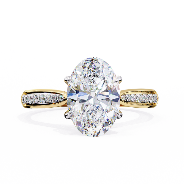 Oval Cascade – Diamond Band with Graduated Stones in 14K Gold