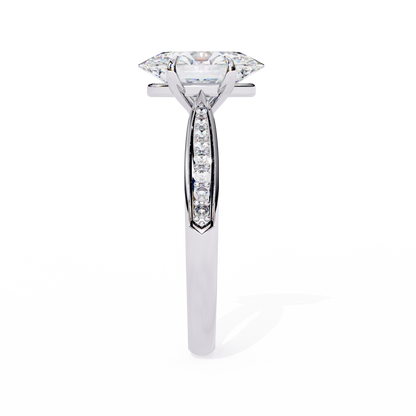 Oval Cascade – Lab Diamond Band with Graduated Stones in 14K Gold