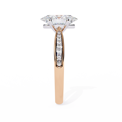 Oval Cascade – Lab Diamond Band with Graduated Stones in 14K Gold
