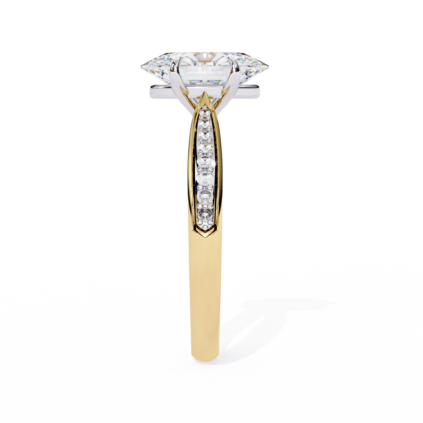 Oval Cascade – Lab Diamond Band with Graduated Stones in 14K Gold
