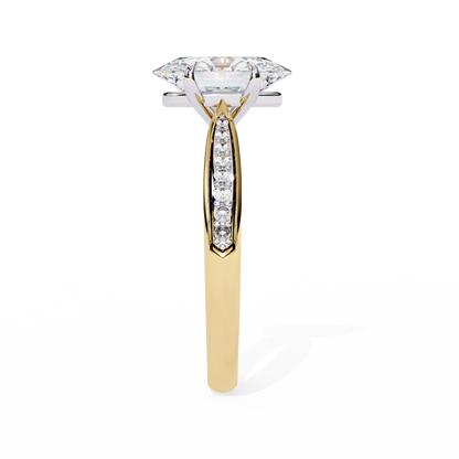 Oval Cascade – Lab Diamond Band with Graduated Stones in 14K Gold