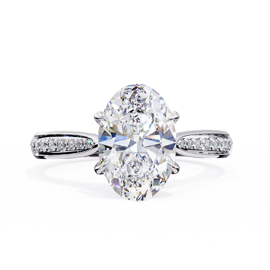 Oval Cascade – Lab Diamond Band with Graduated Stones in 14K Gold