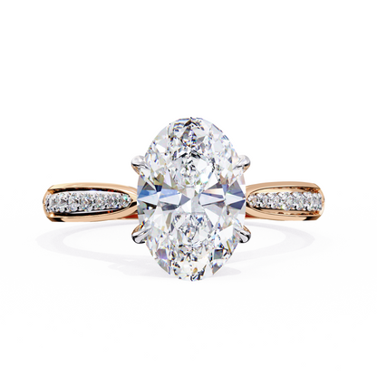 Oval Cascade – Lab Diamond Band with Graduated Stones in 14K Gold