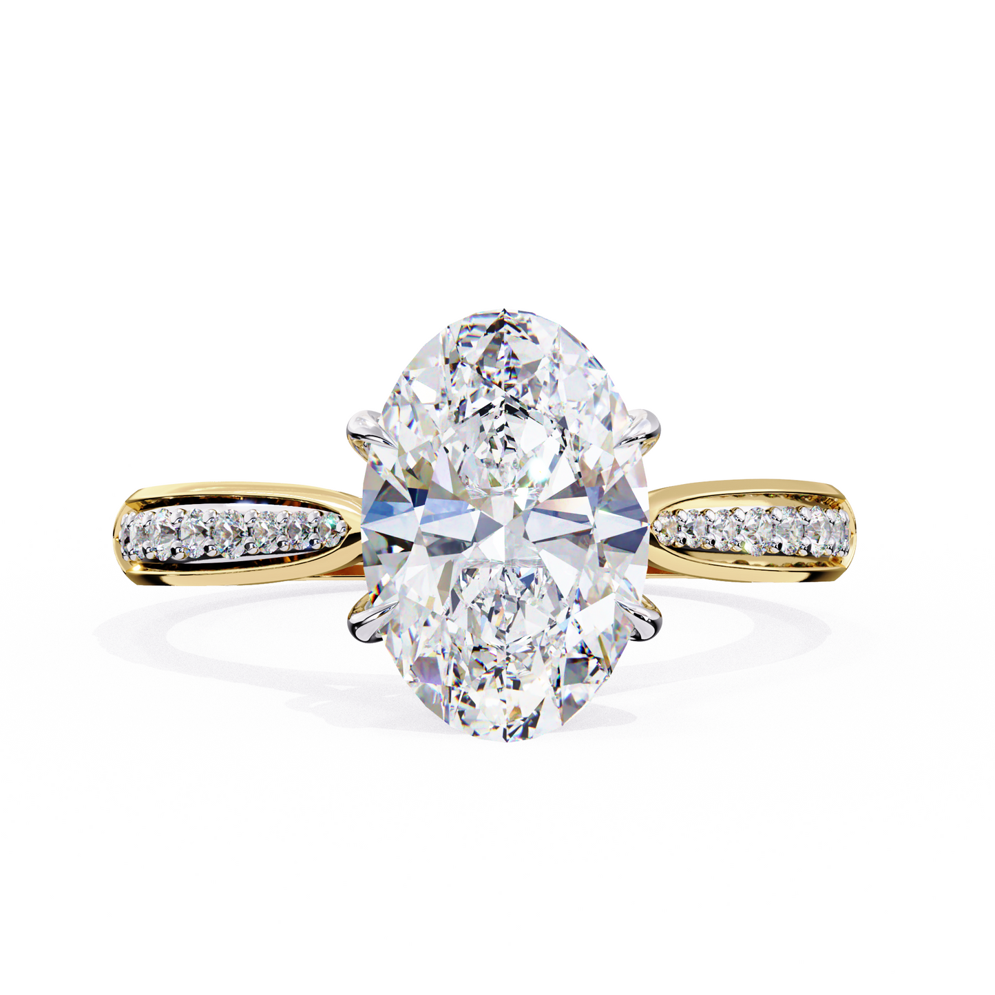 Oval Cascade – Lab Diamond Band with Graduated Stones in 14K Gold