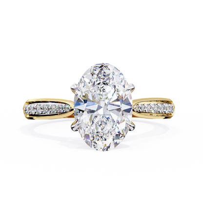 Oval Cascade – Lab Diamond Band with Graduated Stones in 14K Gold