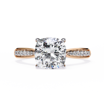 Cushion Orbit – Lab Diamond Frame Band in 14K Gold