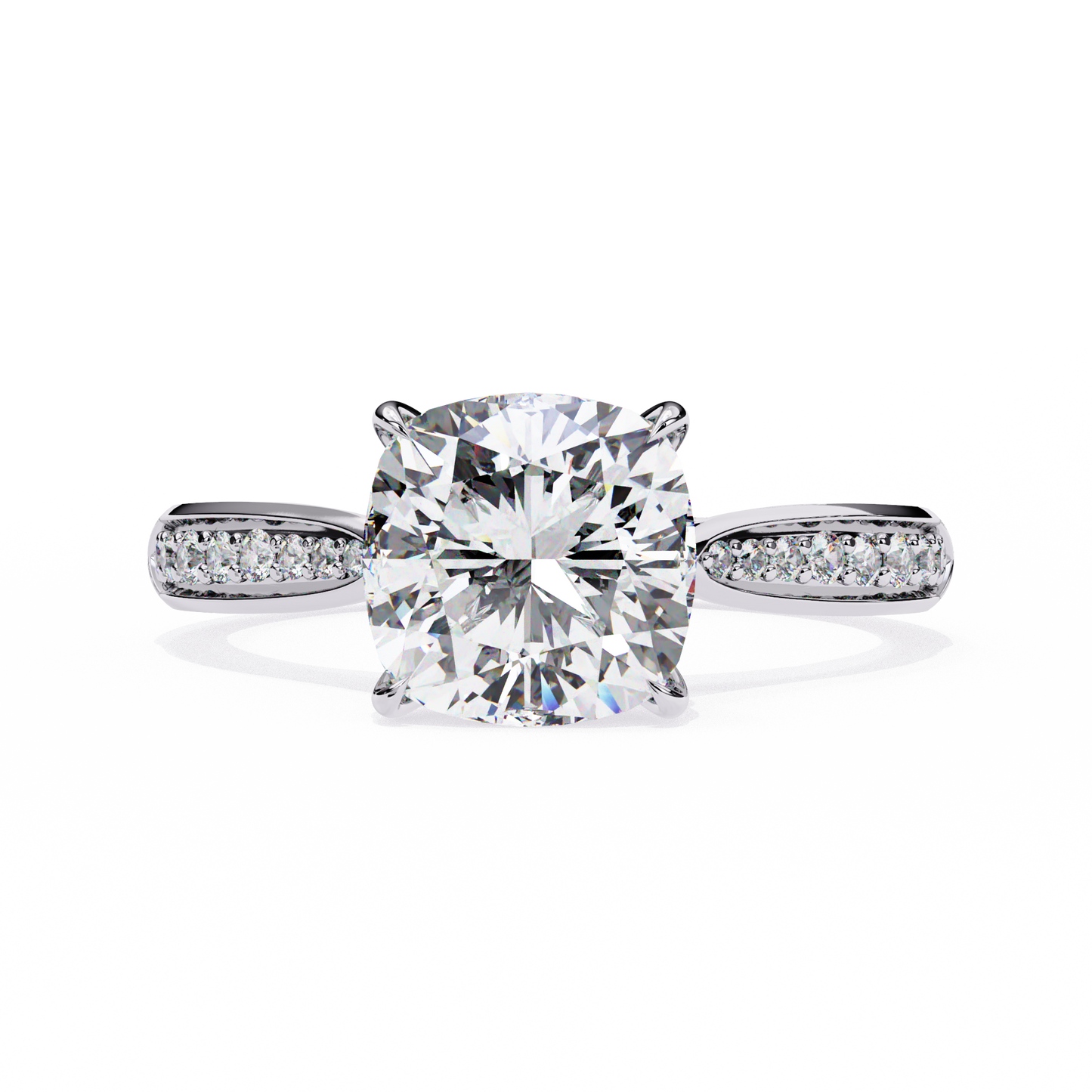 Cushion Orbit – Lab Diamond Frame Band in 14K Gold