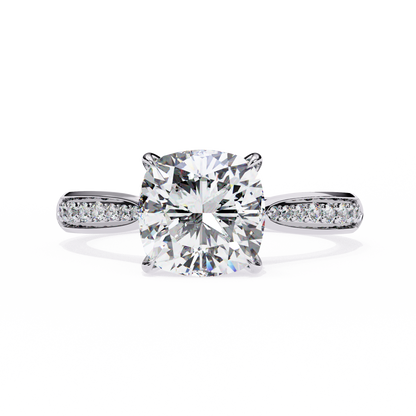 Cushion Orbit – Lab Diamond Frame Band in 14K Gold
