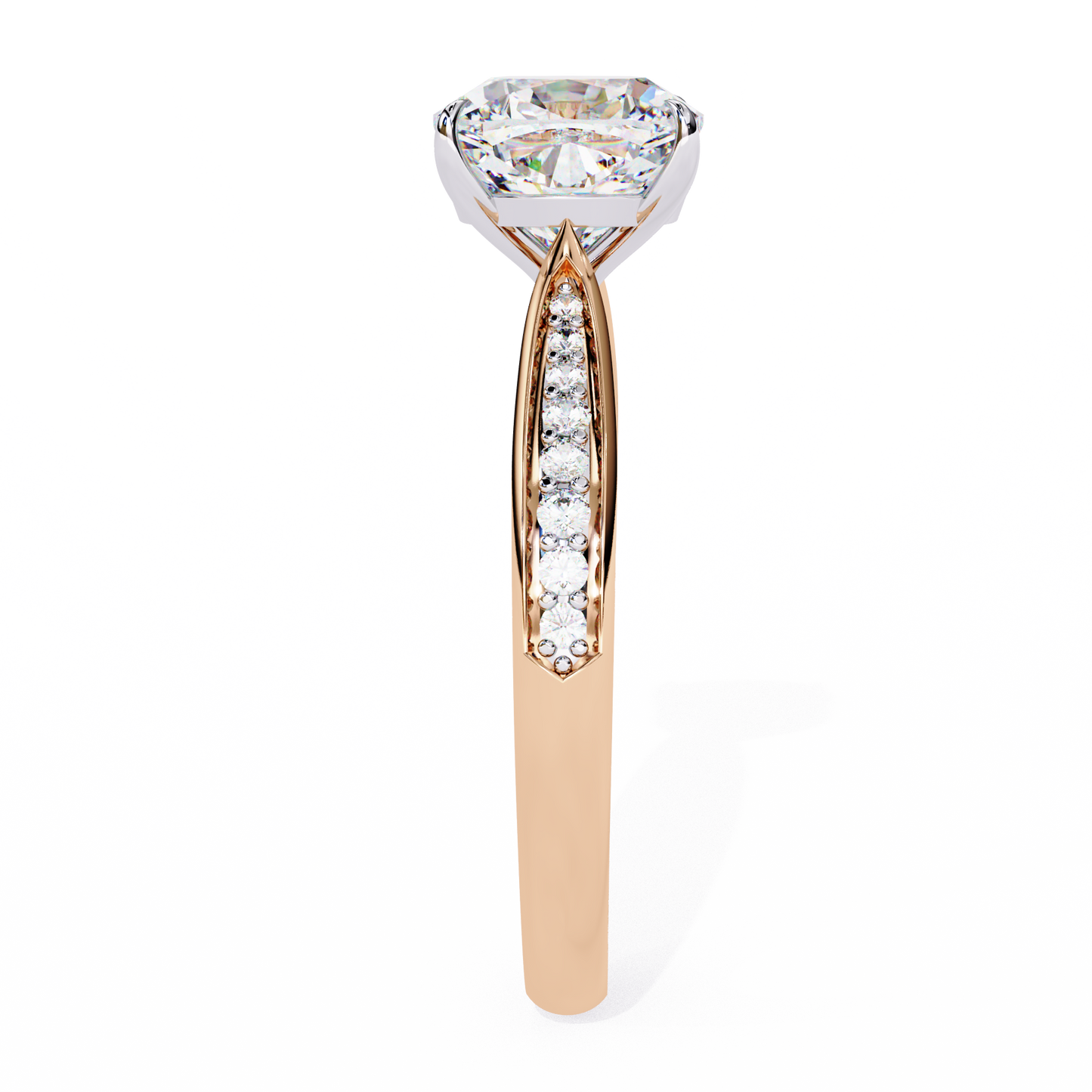 Cushion Orbit – Lab Diamond Frame Band in 14K Gold