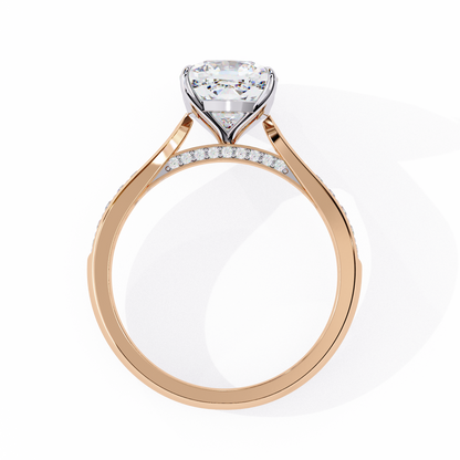 Cushion Orbit – Lab Diamond Frame Band in 14K Gold