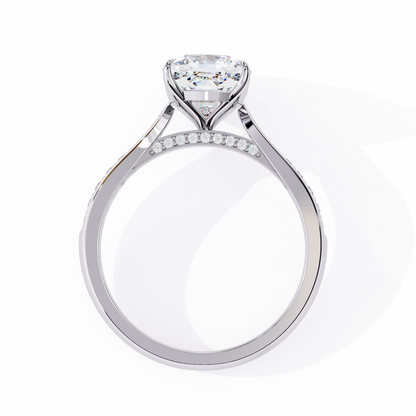 Cushion Orbit – Lab Diamond Frame Band in 14K Gold