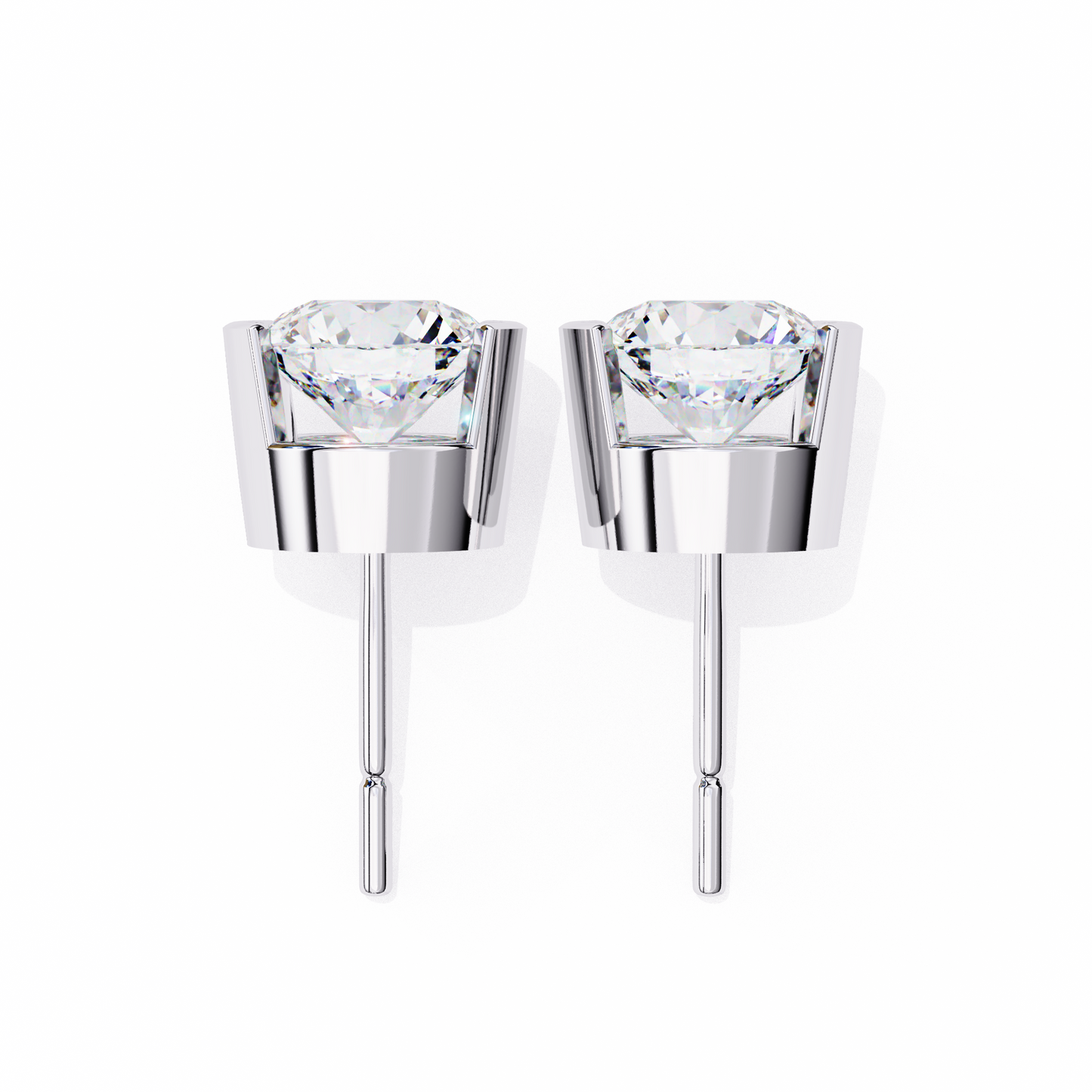 Lustre Bloom – Round Lab Diamond Layered Halo Studs