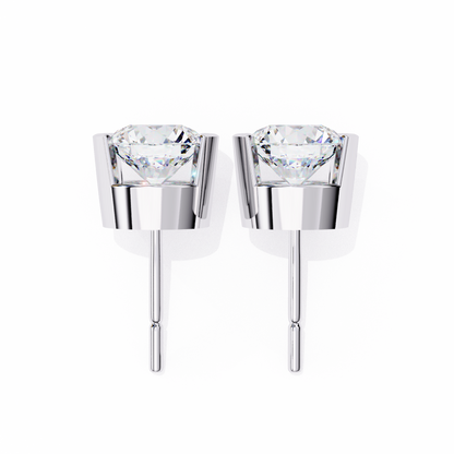 Lustre Bloom – Round Lab Diamond Layered Halo Studs